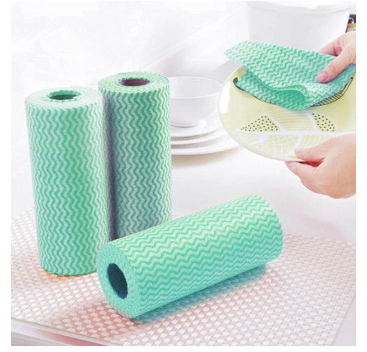 All Set 25 x 33cm All Purpose Wipes On a Roll - 50 Pack