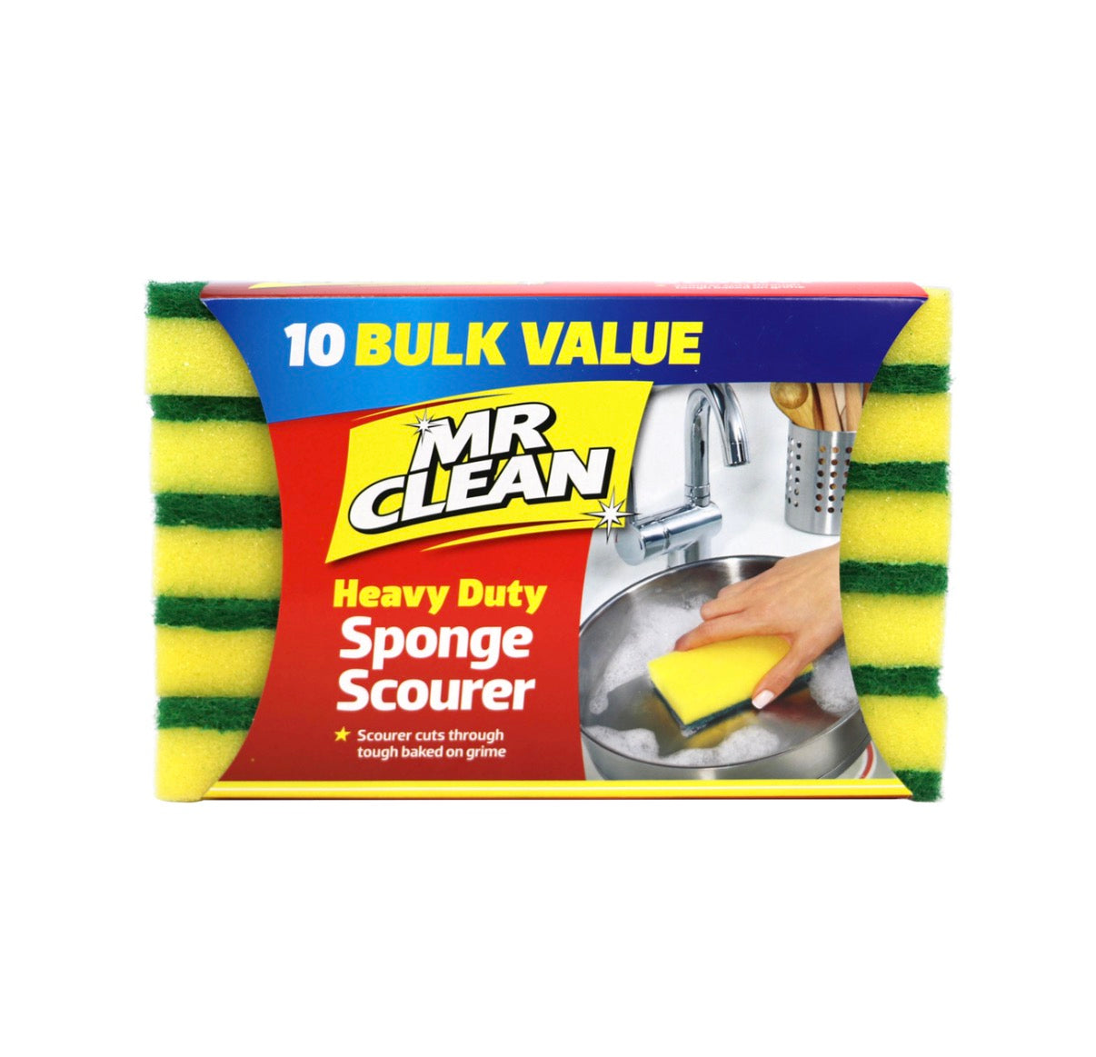Mr Clean Sponge Scourer - 10 Pack